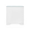 Villa & House Frances 2-Drawer Side Table with Glass Top