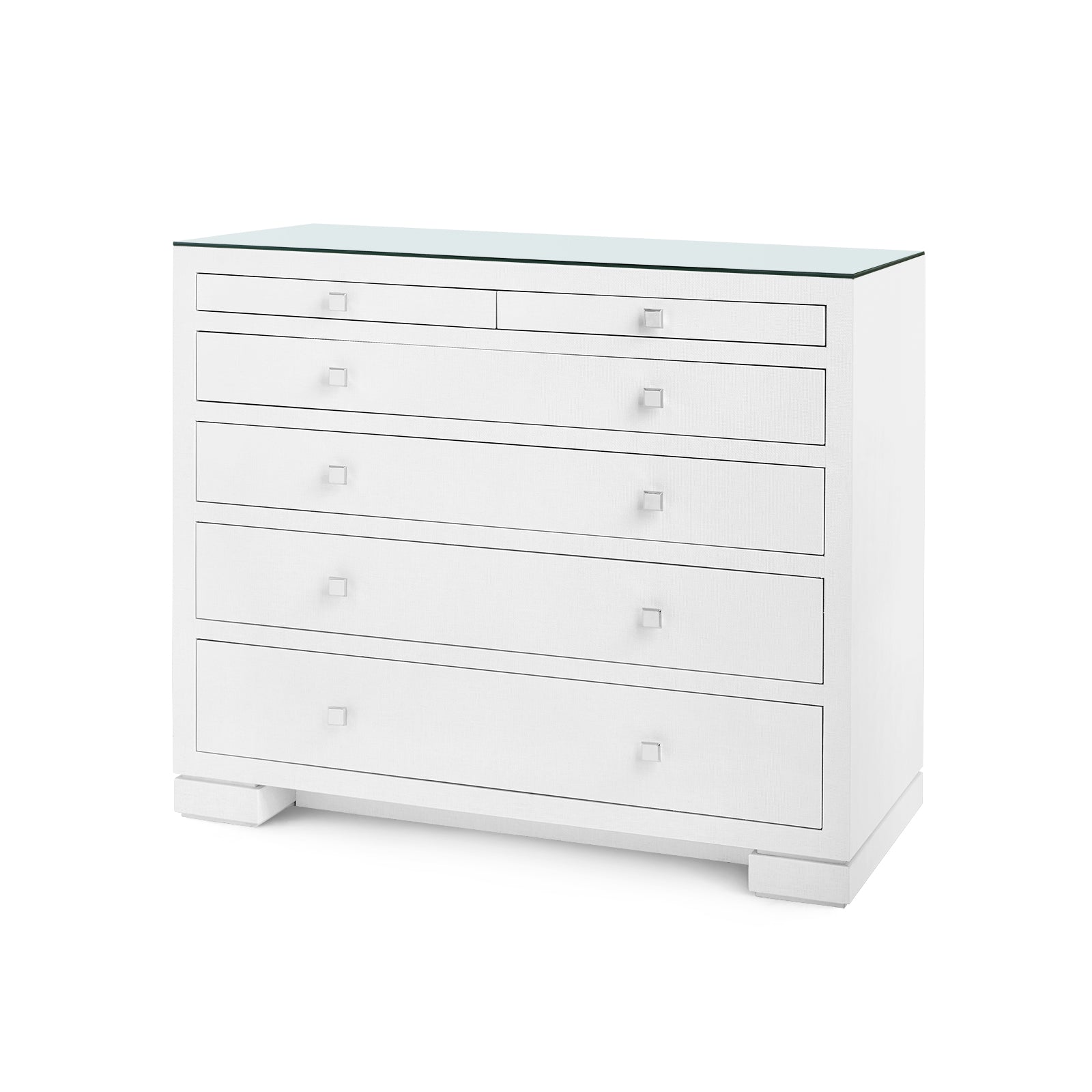 Villa & House Frances 6-Drawer with Glass Top