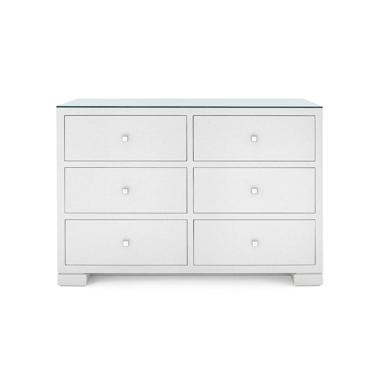 Villa & House Frances Extra Large 6-Drawer with Glass Top