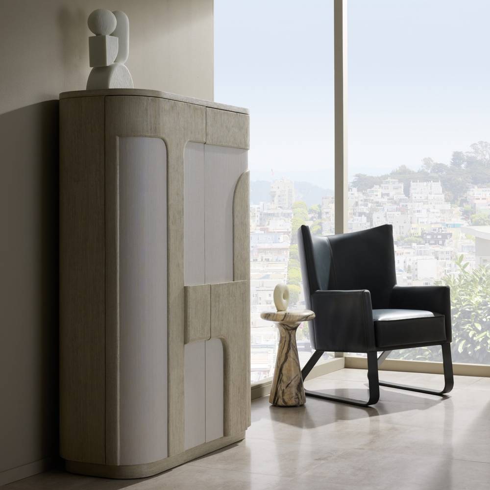 Arteriors Bleu Wingback Chair Clearance