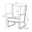 Arteriors Bleu Wingback Chair Clearance