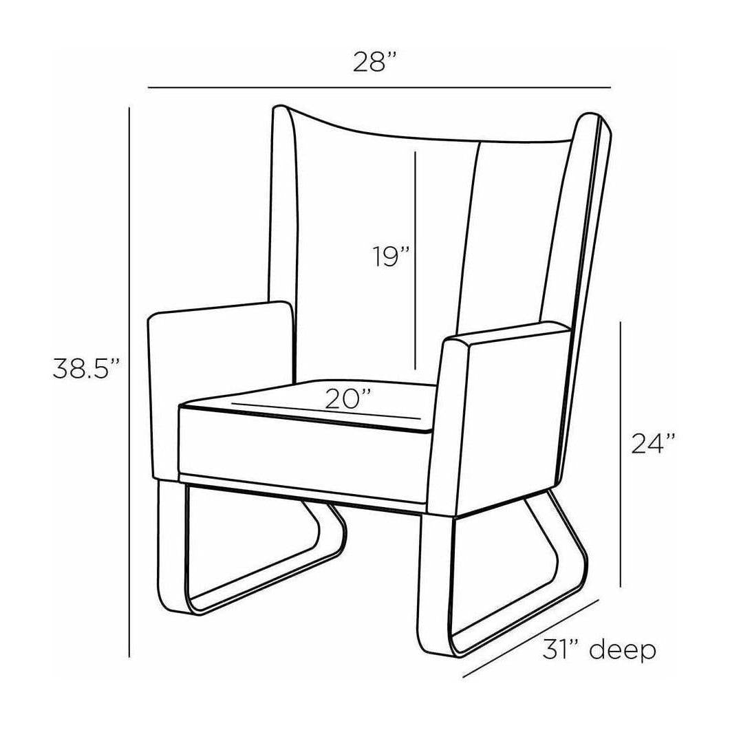 Arteriors Bleu Wingback Chair Clearance