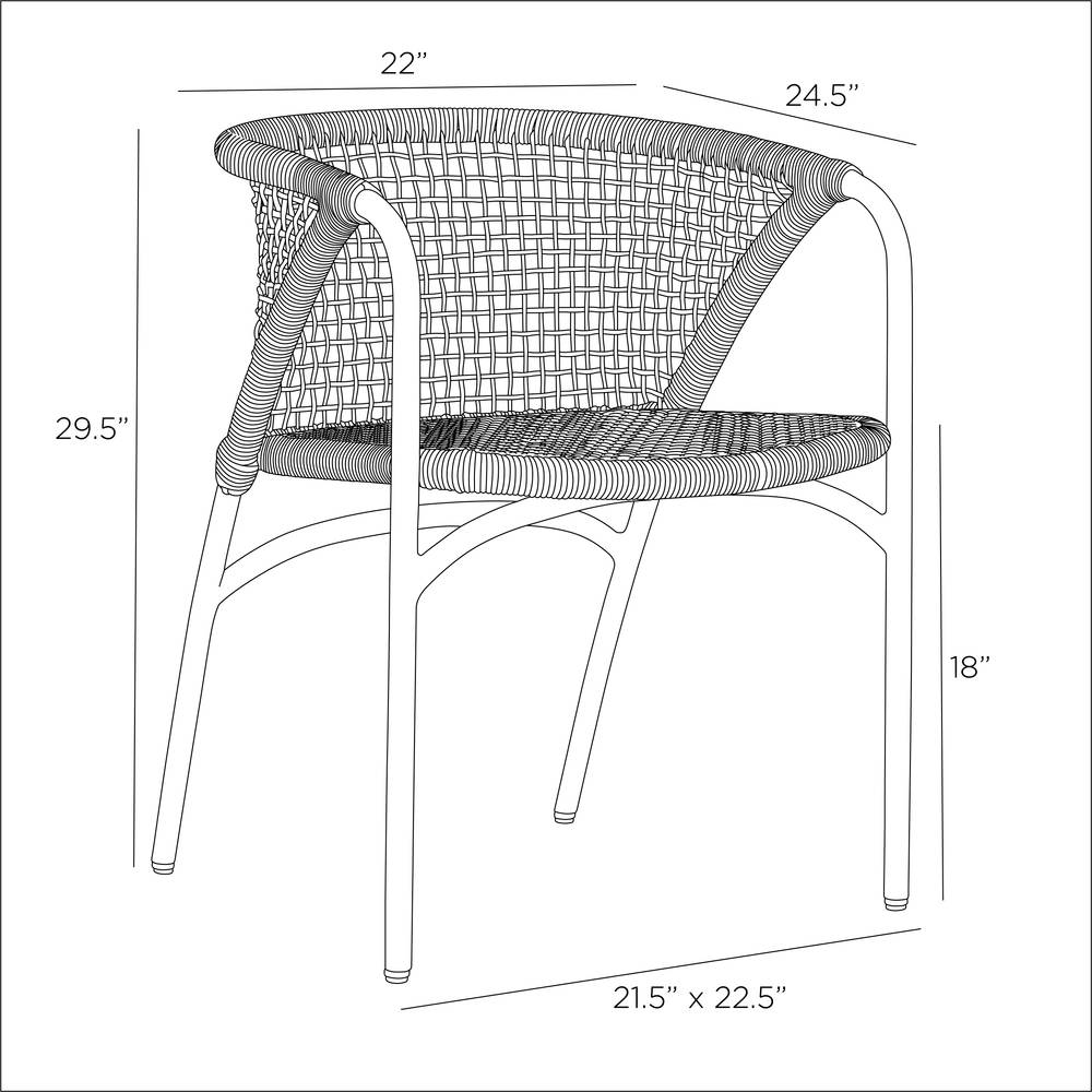 Arteriors Enzo Outdoor Dining Chair
