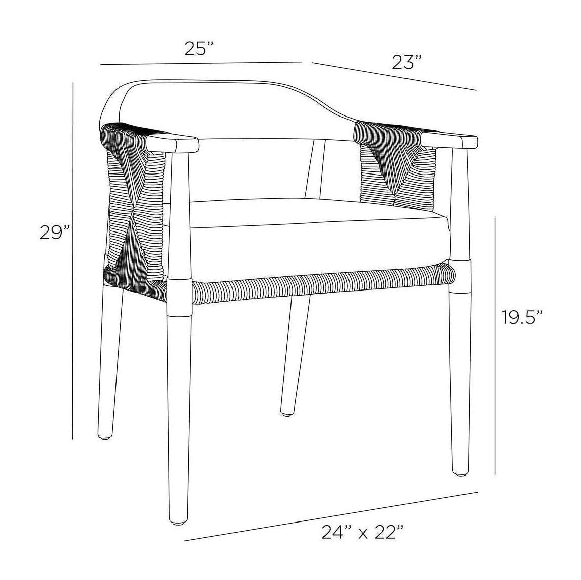 Arteriors Estes Outdoor Dining Chair