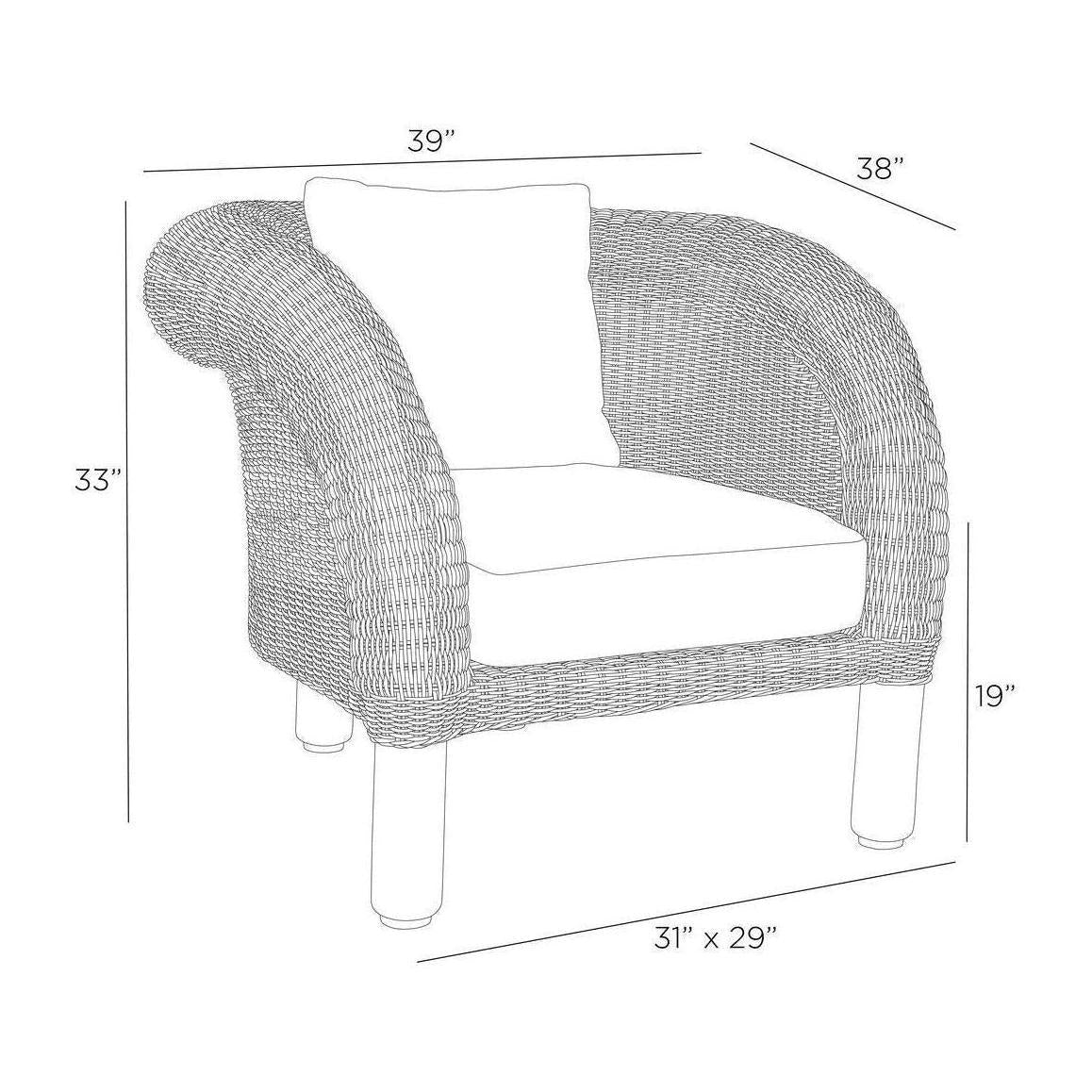 Arteriors Fielder Outdoor Lounge Chair