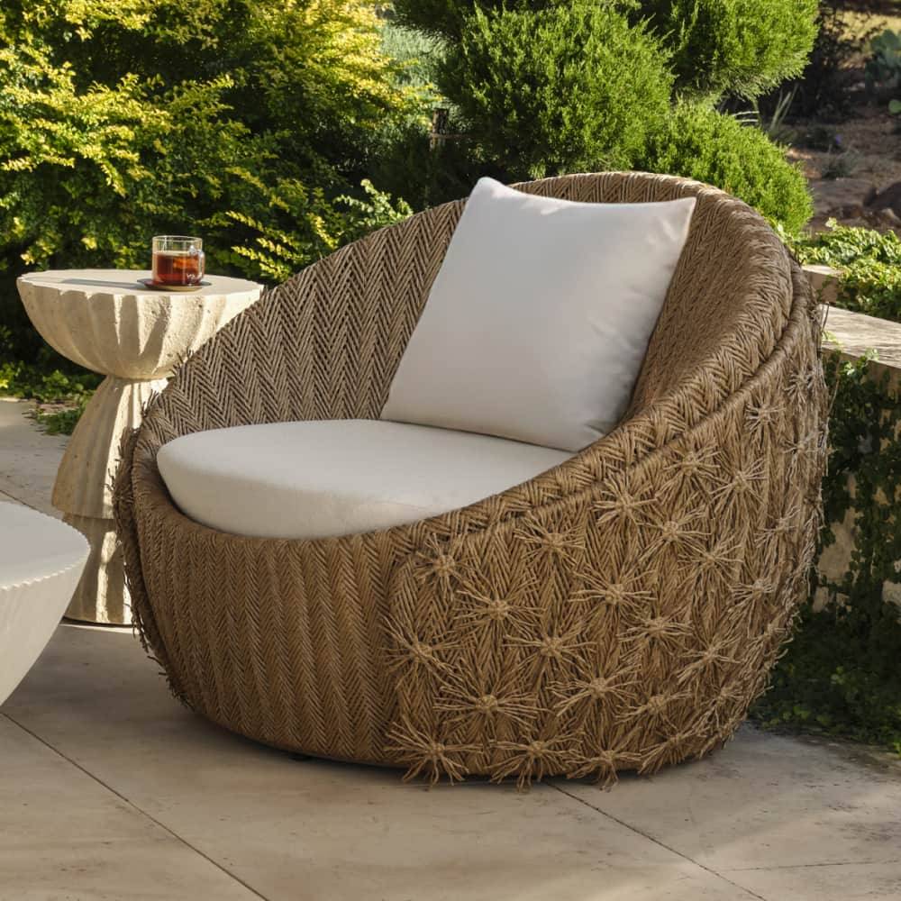 Arteriors Florian Outdoor Swivel Lounge Chair