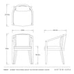 Arteriors Sobek Textured Back Outdoor Dining Chair