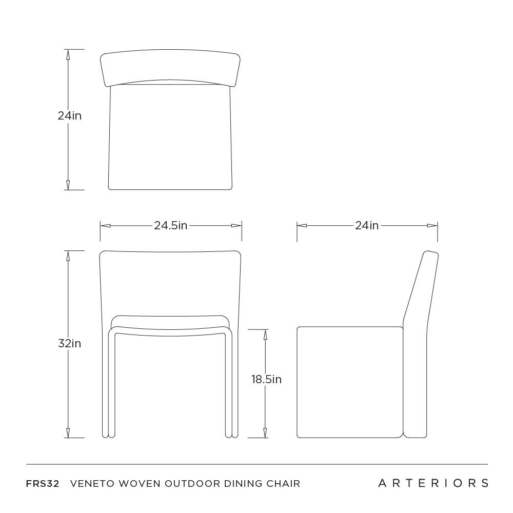 Arteriors Veneto Woven Outdoor Dining Chair