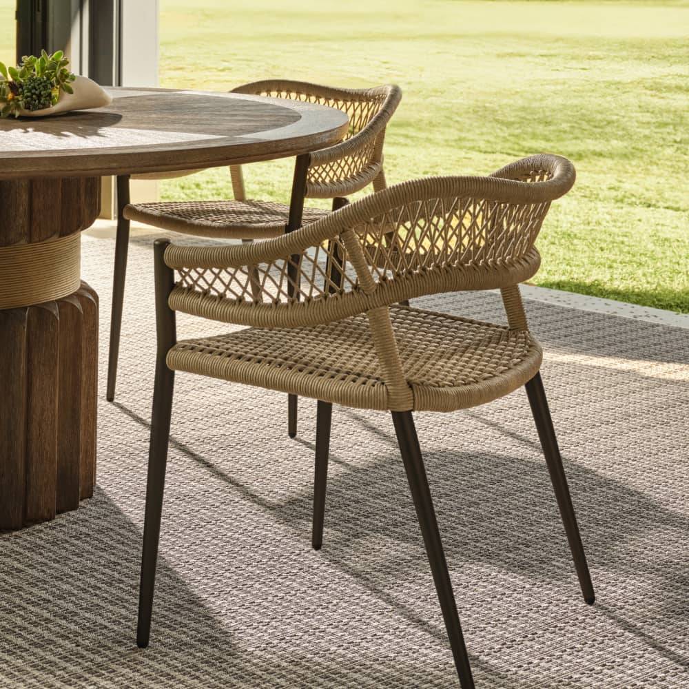 Arteriors Aurelie Woven Outdoor Dining Chair