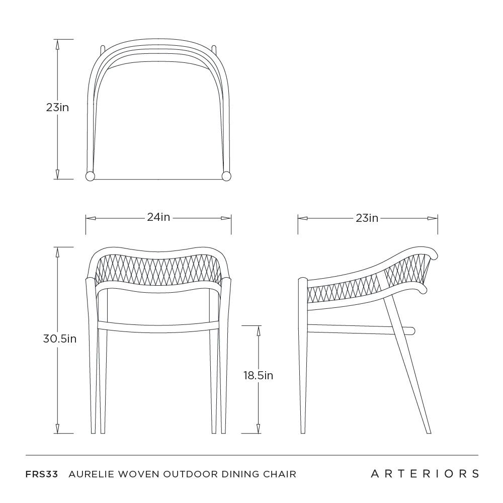 Arteriors Aurelie Woven Outdoor Dining Chair