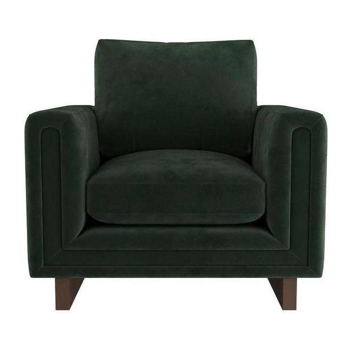 Arteriors Lovell Chair Forest Velvet Dark Walnut