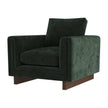 Arteriors Lovell Chair Forest Velvet Dark Walnut