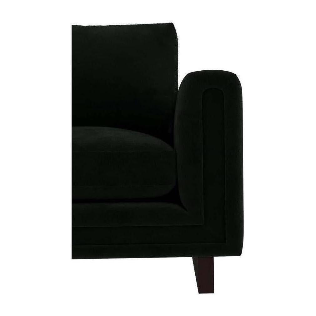 Arteriors Lovell Chair Forest Velvet Dark Walnut