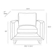 Arteriors Lovell Chair Forest Velvet Dark Walnut