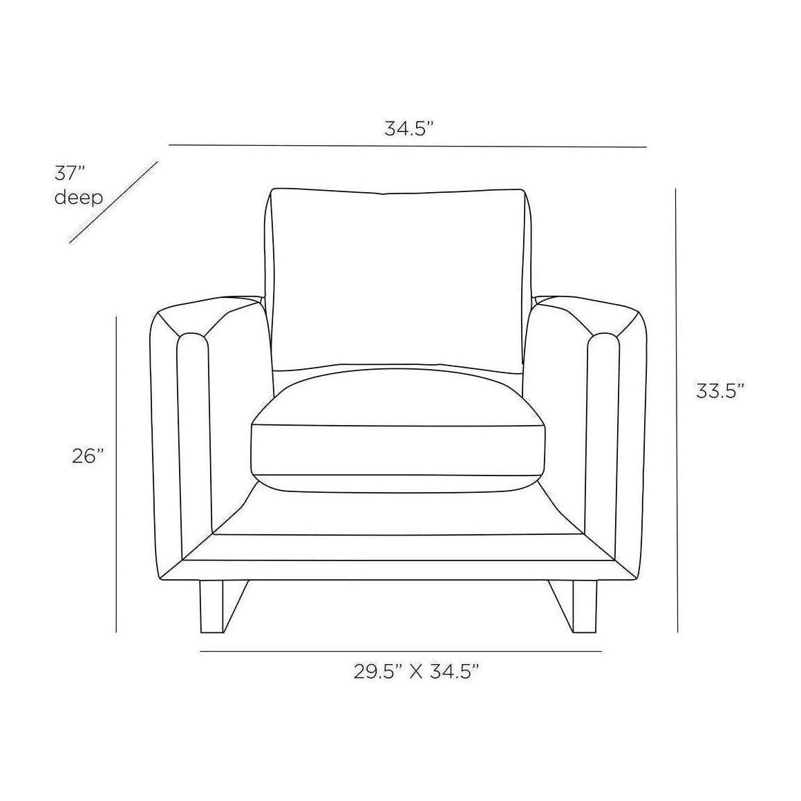 Arteriors Lovell Chair Forest Velvet Dark Walnut