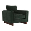 Arteriors Lovell Chair Forest Velvet Dark Walnut