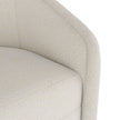 Arteriors Aljona Swivel Chair Cream Sherpa Oyster Leather