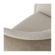 Arteriors Aljona Swivel Chair Cream Sherpa Oyster Leather