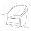 Arteriors Aljona Swivel Chair Cream Sherpa Oyster Leather