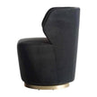 Arteriors Poppy Chair Forest Velvet Champagne Swivel