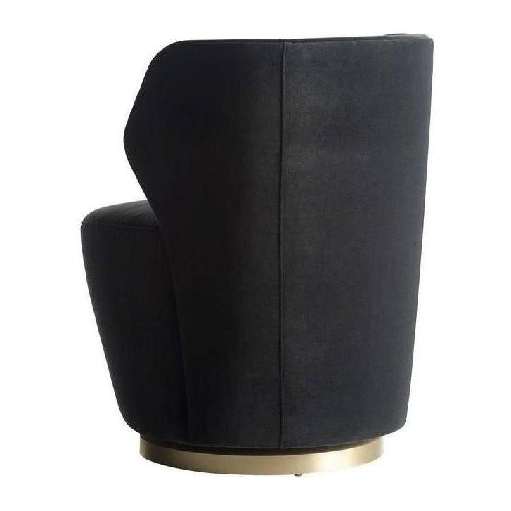 Arteriors Poppy Chair Forest Velvet Champagne Swivel
