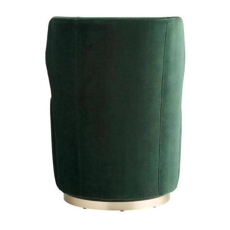 Arteriors Poppy Chair Forest Velvet Champagne Swivel