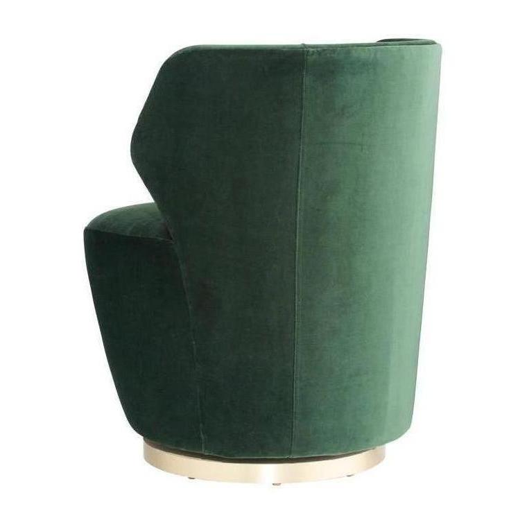 Arteriors Poppy Chair Forest Velvet Champagne Swivel