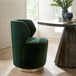 Arteriors Poppy Chair Forest Velvet Champagne Swivel