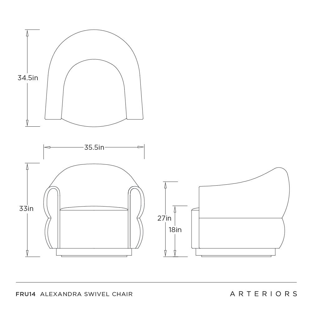 Arteriors Alexandra Swivel Chair