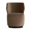 Arteriors Cocoa Velvet Poppy Swivel Chair
