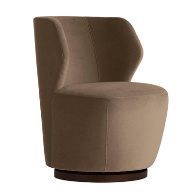 Arteriors Cocoa Velvet Poppy Swivel Chair