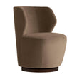 Arteriors Cocoa Velvet Poppy Swivel Chair