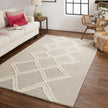 Feizy Anica 8009F Transitional Geometric Rug in Gray/Ivory