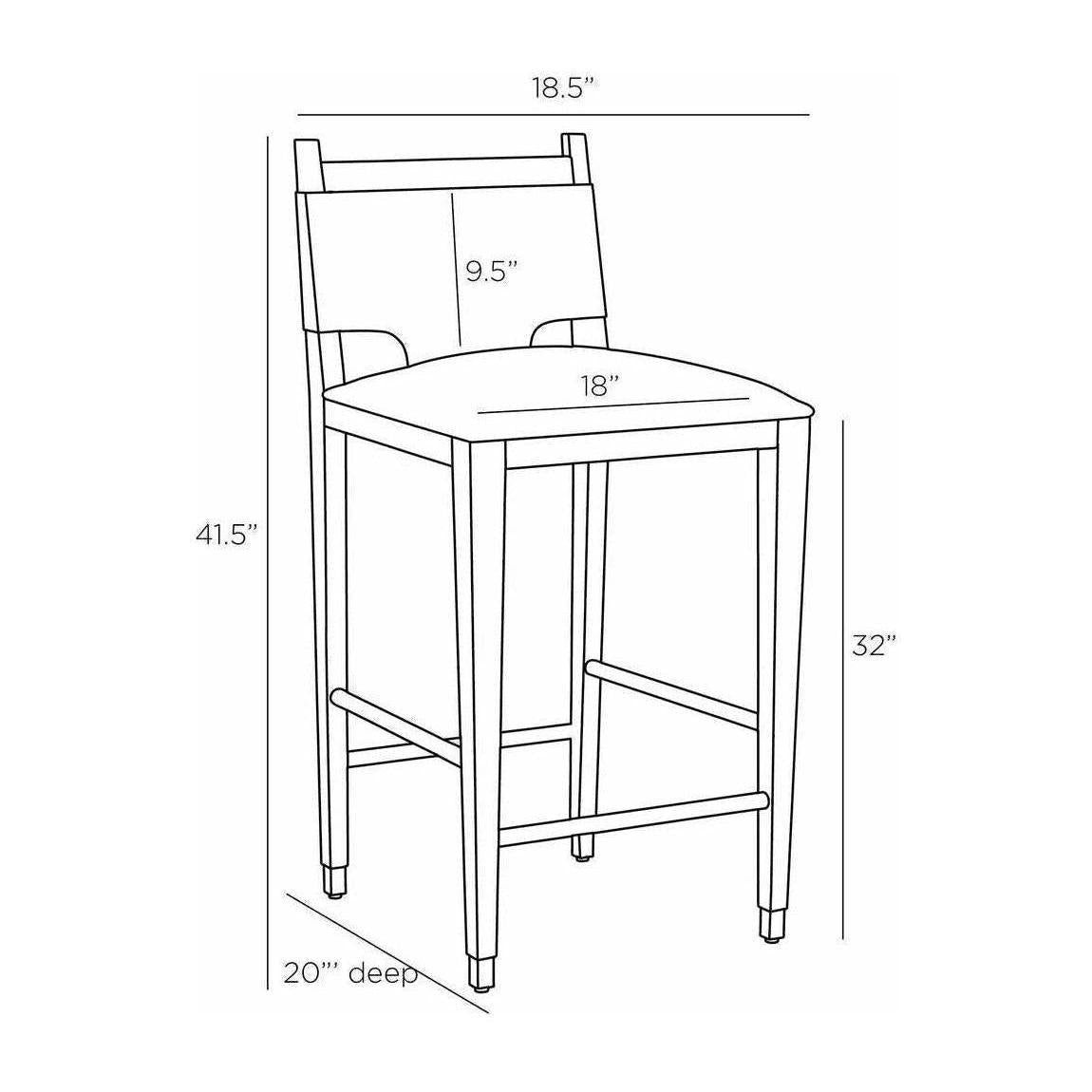 Arteriors Burdock Bar Stool