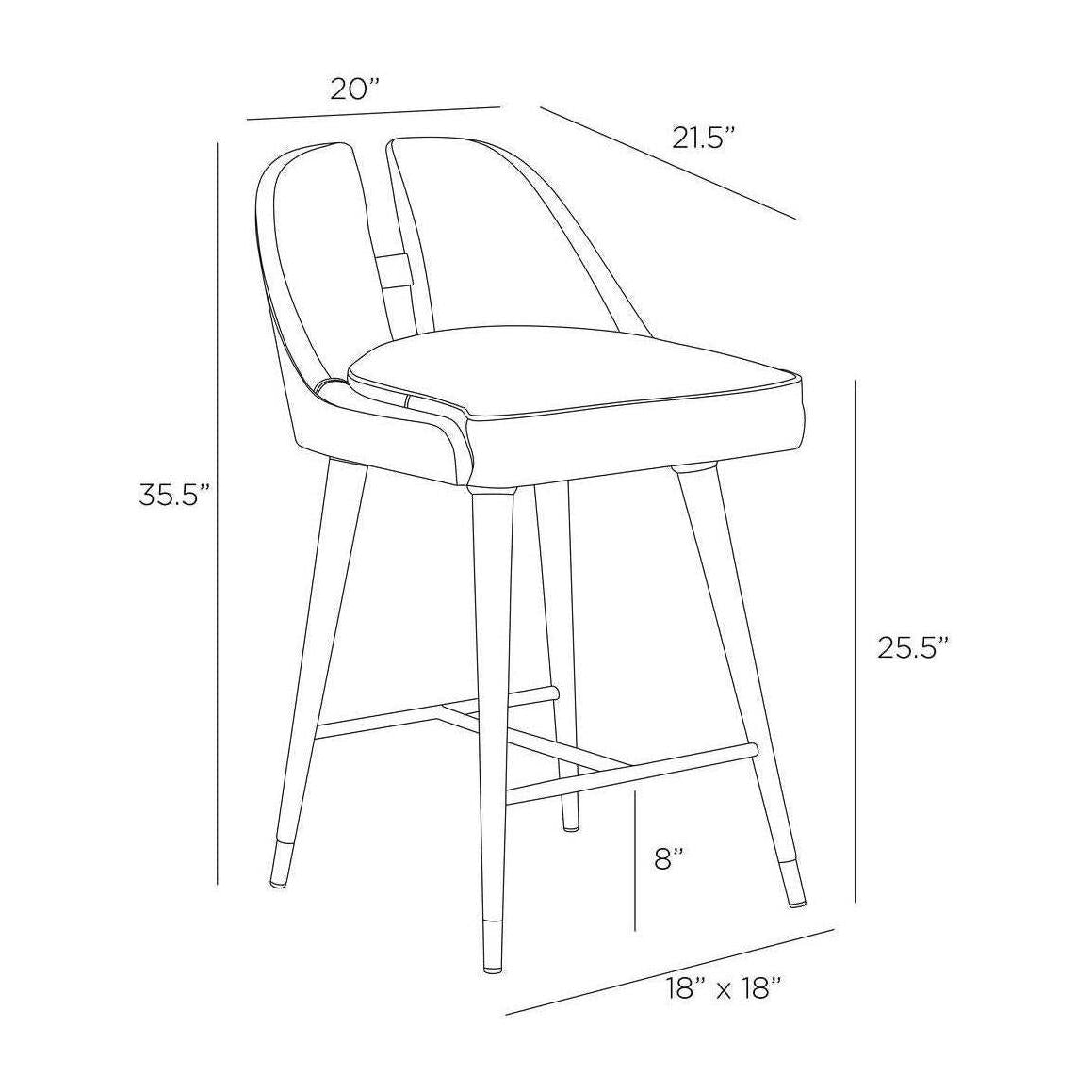 Arteriors Crowley Counter Stool