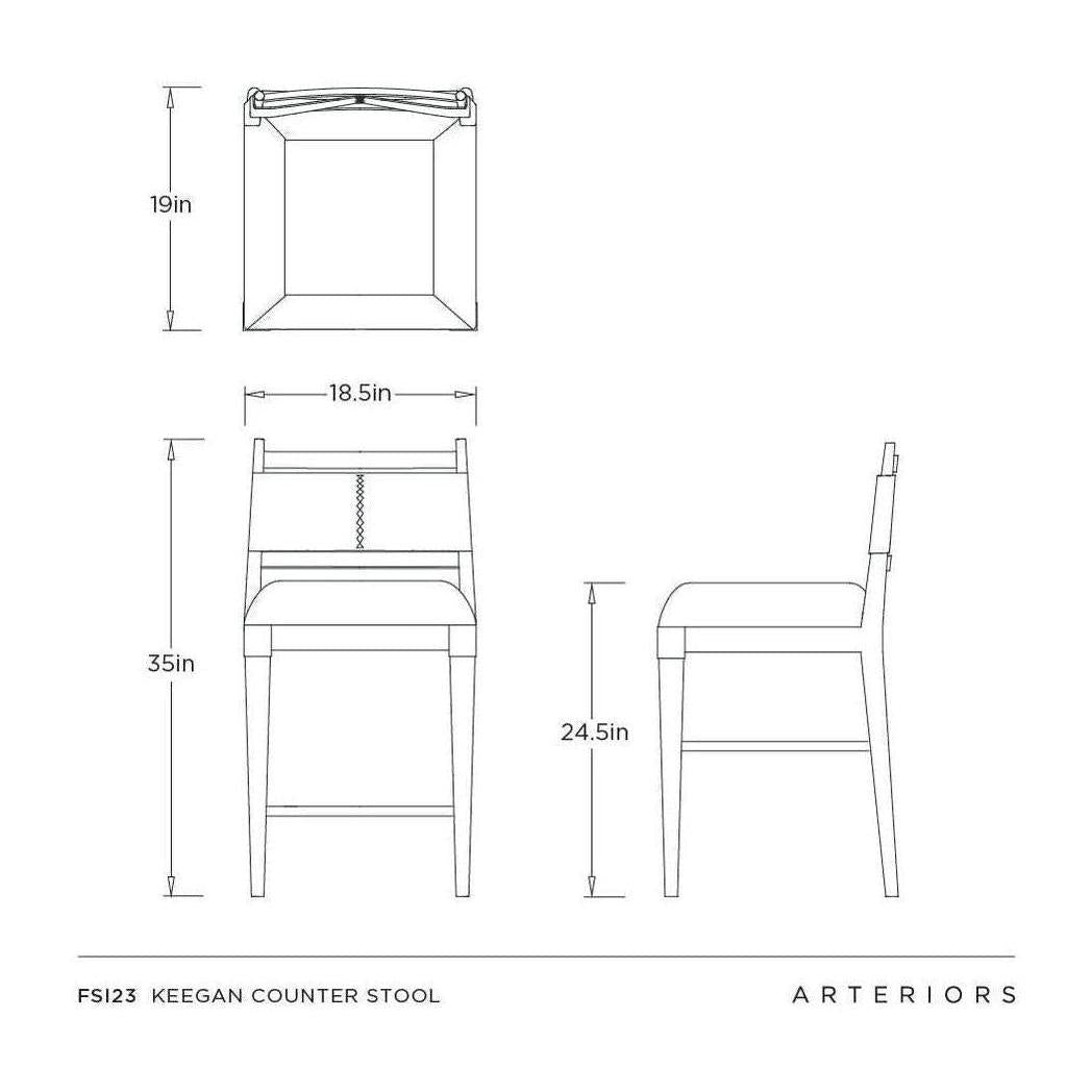 Arteriors Keegan Counter Stool