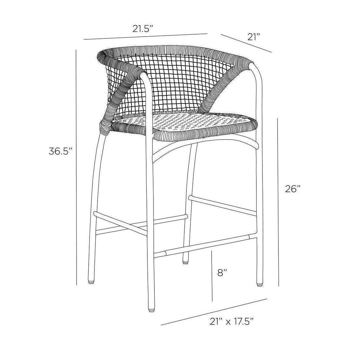 Arteriors Enzo Outdoor Counter Stool