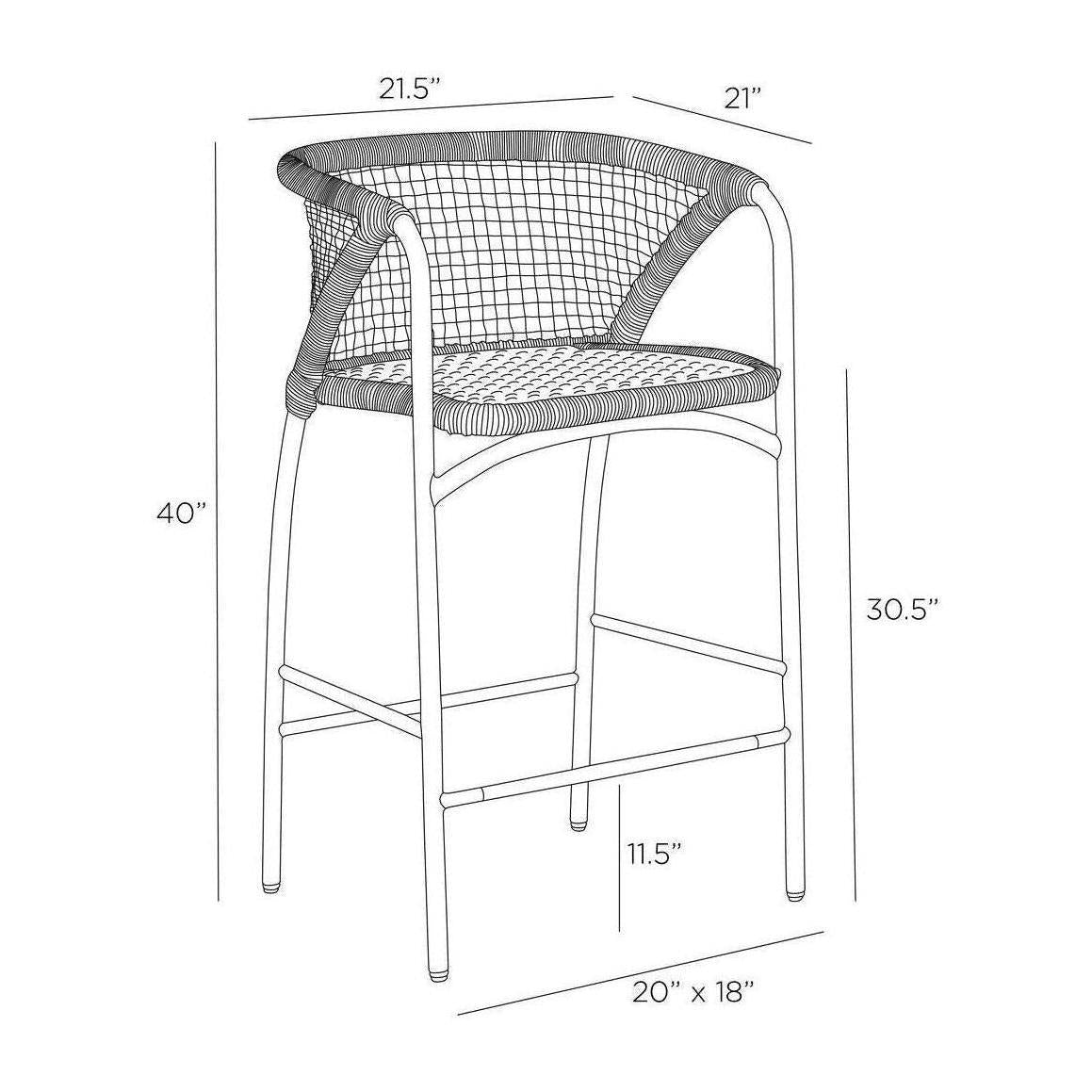 Arteriors Enzo Outdoor Bar Stool
