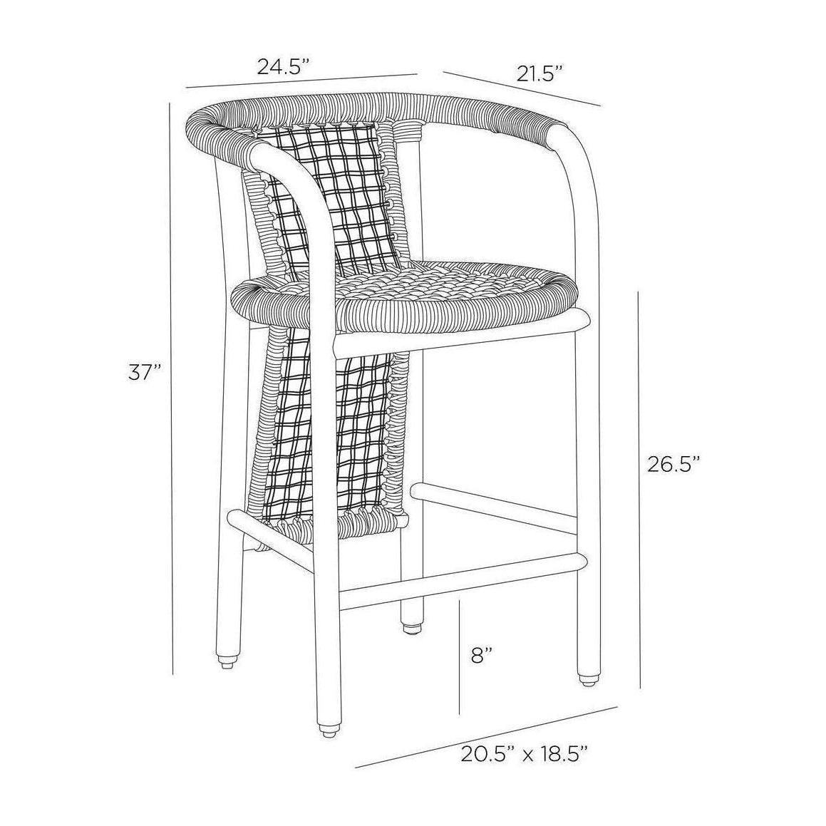 Arteriors Chapman Outdoor Counter Stool