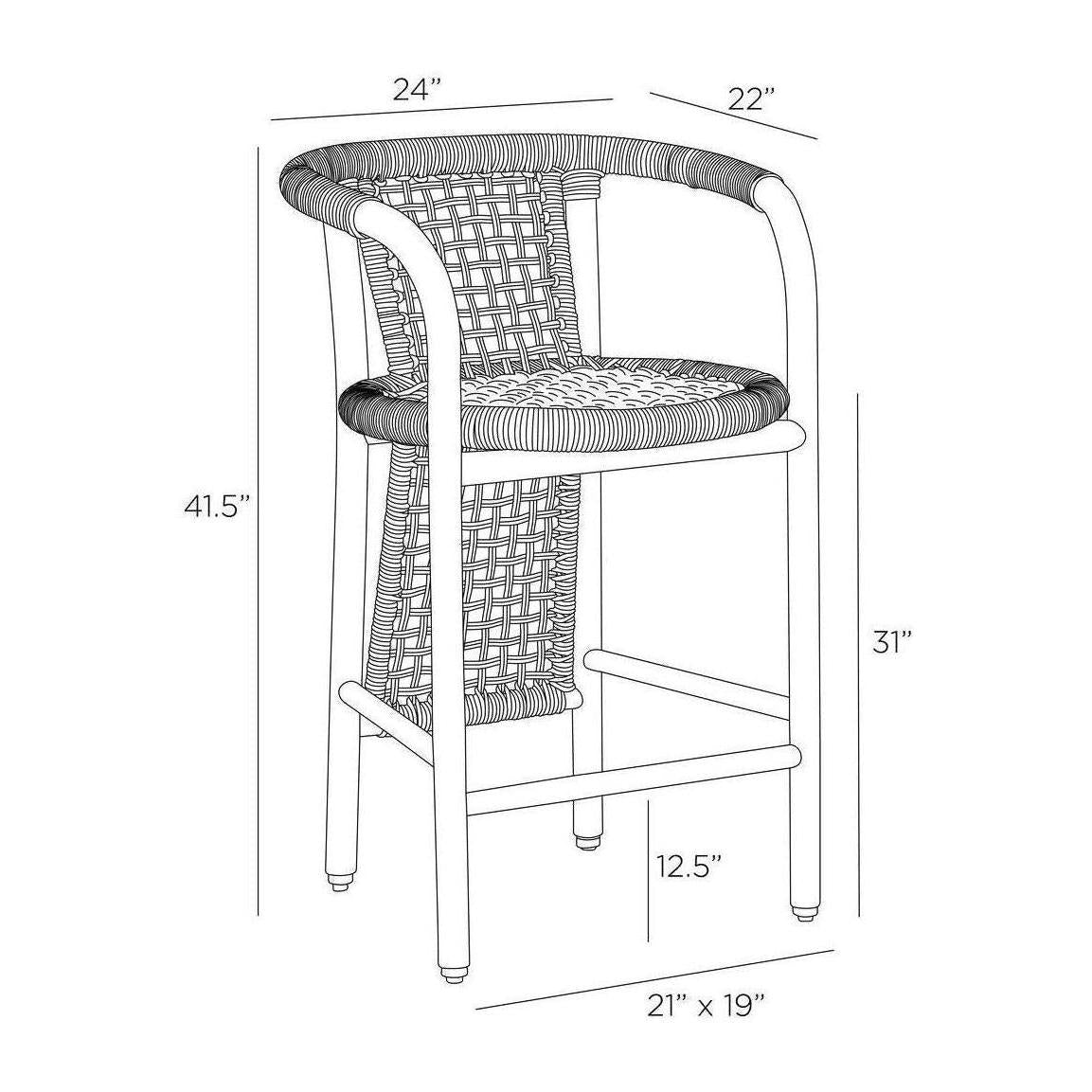 Arteriors Chapman Outdoor Bar Stool