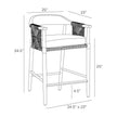 Arteriors Estes Outdoor Counter Stool