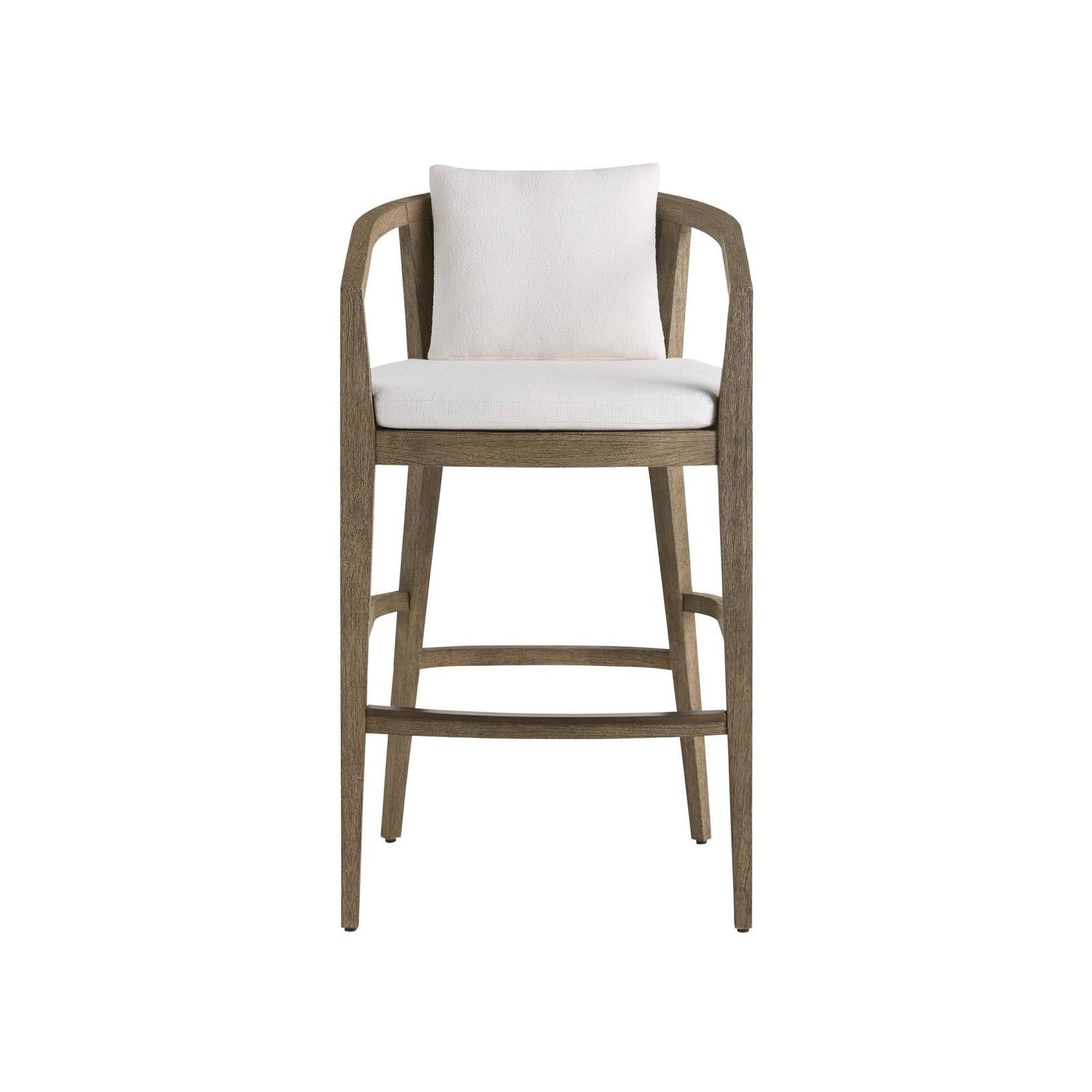Arteriors Sobek Textured Back Outdoor Bar Stool