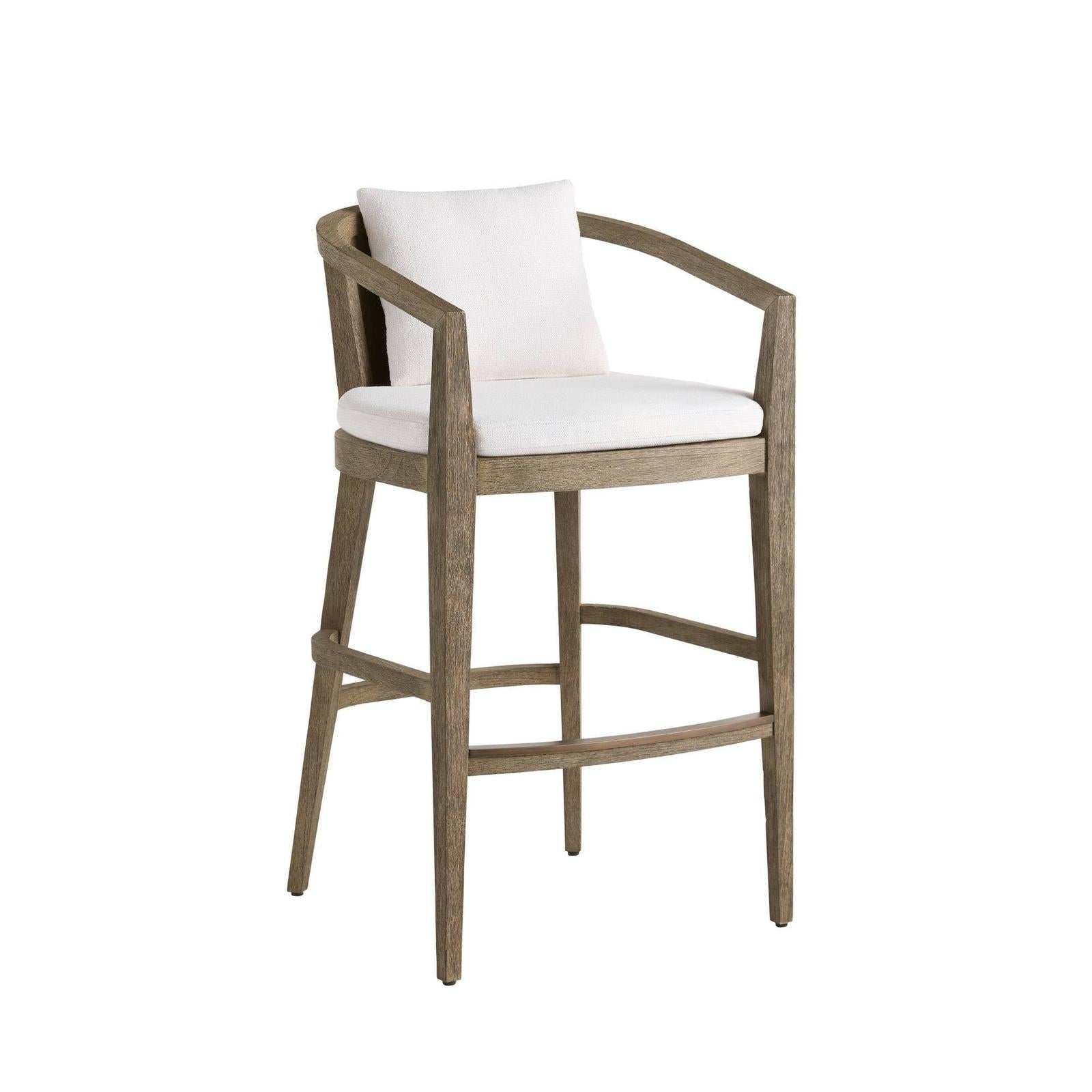 Arteriors Sobek Textured Back Outdoor Bar Stool