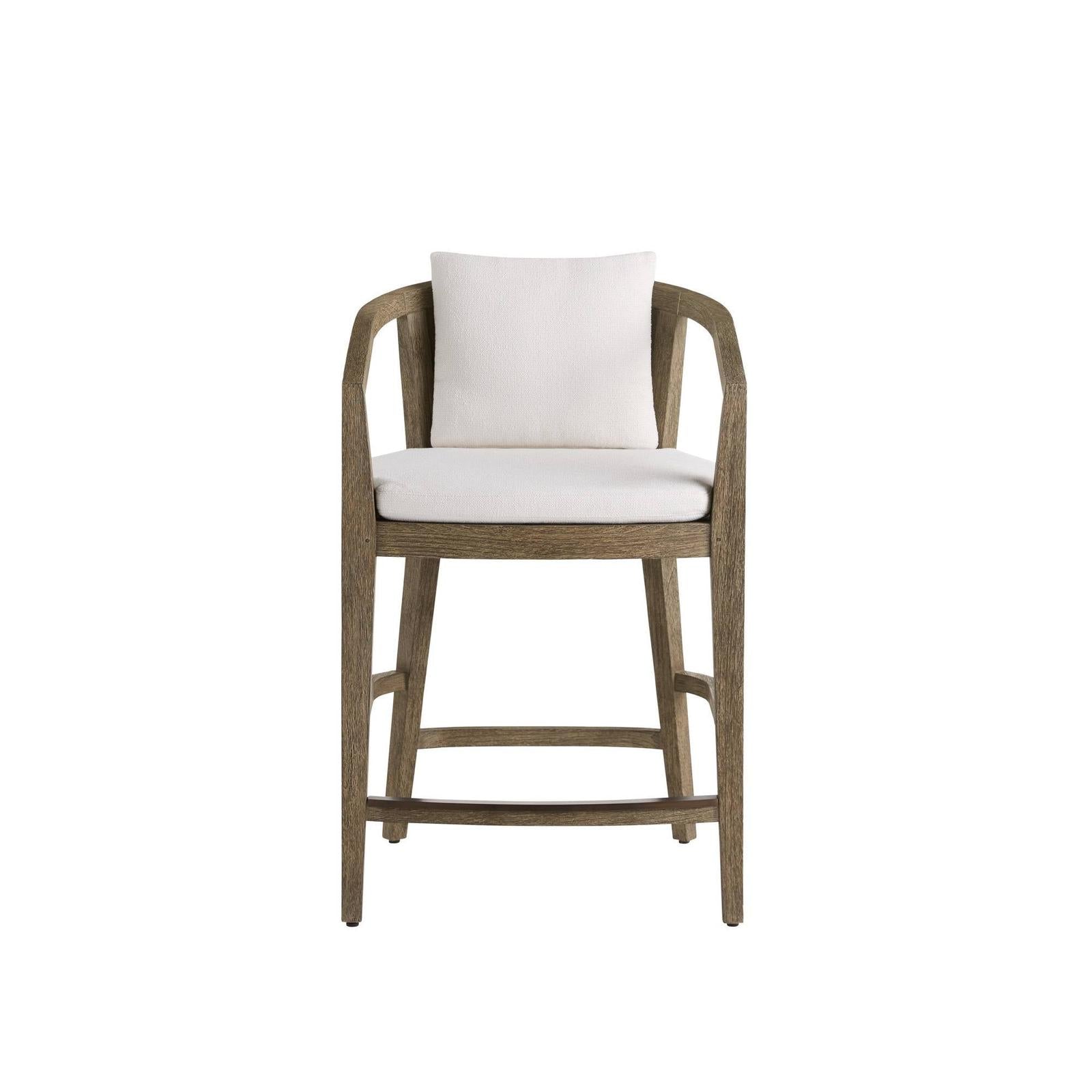 Arteriors Sobek Textured Back Outdoor Counter Stool