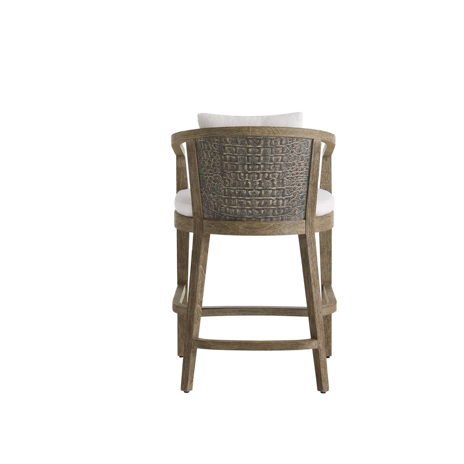 Arteriors Sobek Textured Back Outdoor Counter Stool