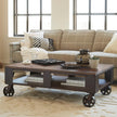 Magnussen Home Pinebrook Distressed Natural Pine Rectangular Cocktail Table