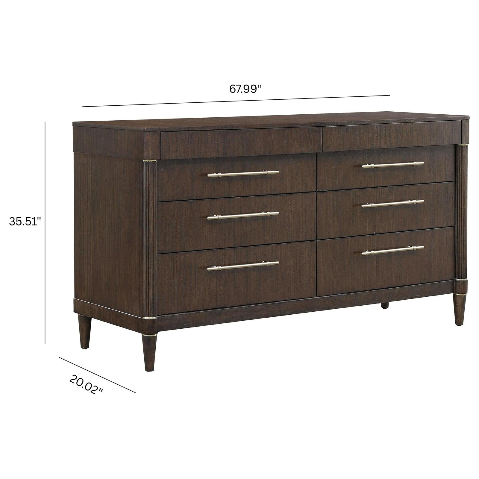 Pulaski Furniture Asher Park Piano Brown 8 Drawer Dresser