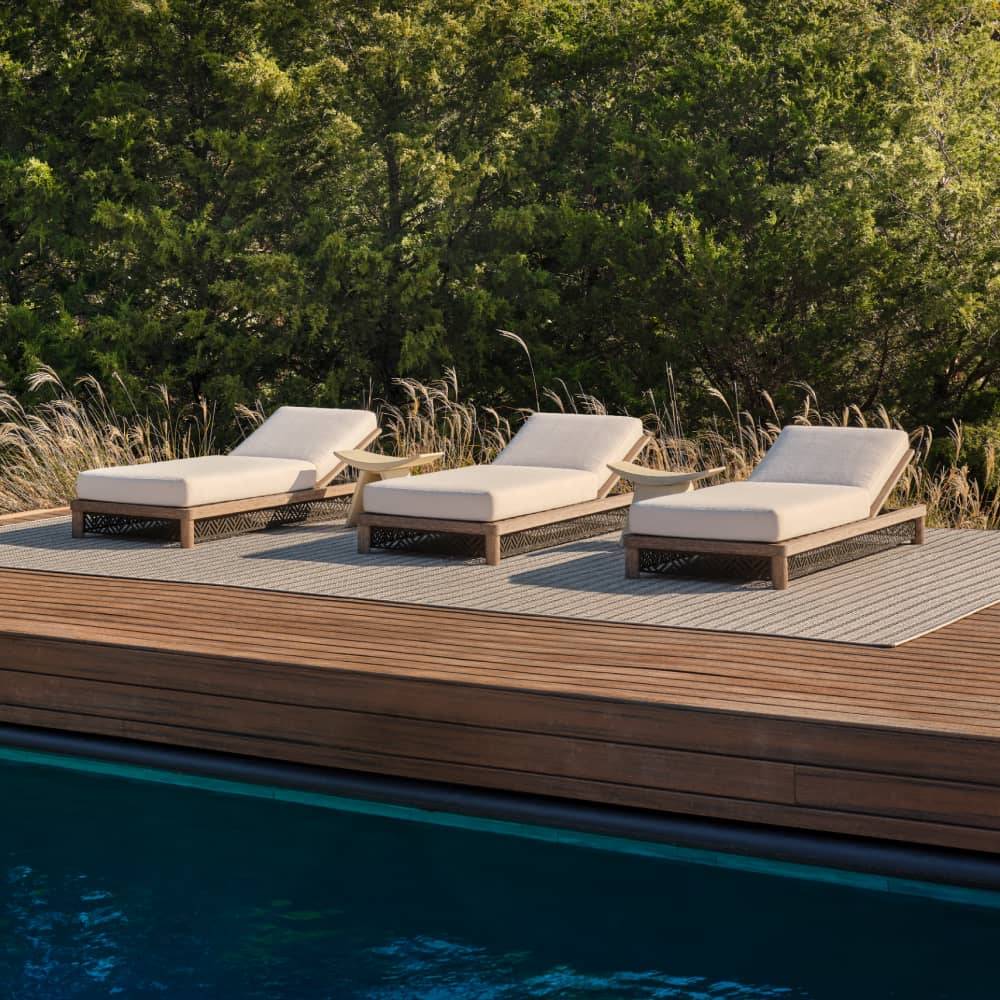 Arteriors Emoto Outdoor Chaise