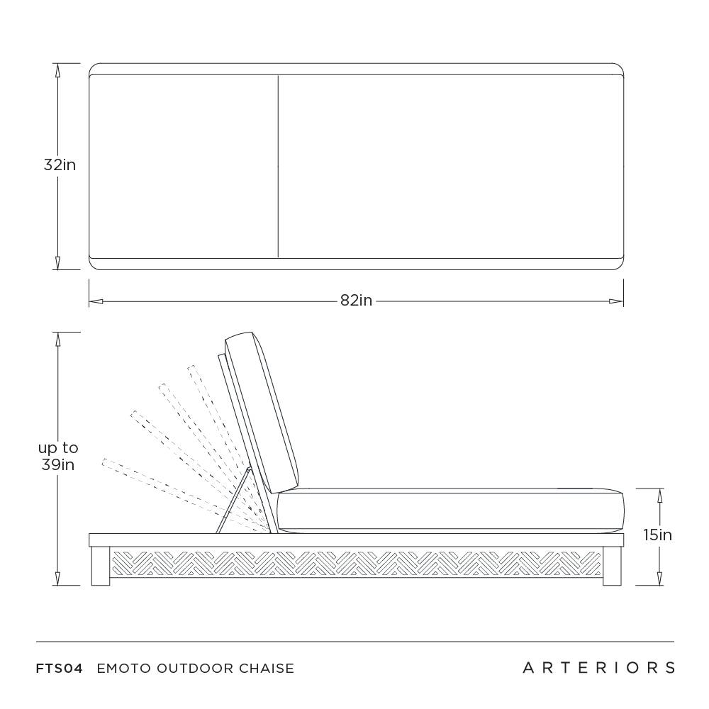Arteriors Emoto Outdoor Chaise