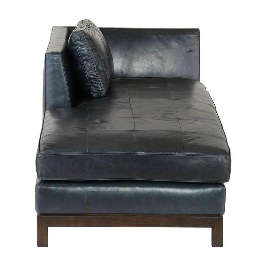 Arteriors Edmond Chaise Ink Leather